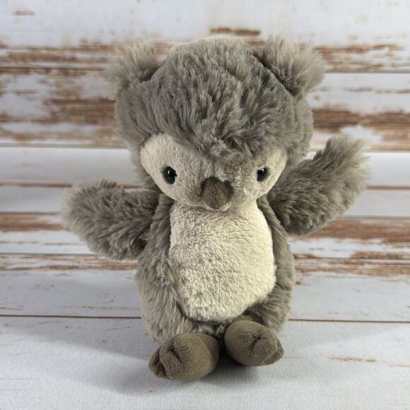 Jellycat Willow Owl Plush – 7” Grey Night Bird – Retired Rare Stuffed Animal Toy - Picture 1 of 5